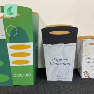Poubelle cartonnée 100% recyclée et recyclable