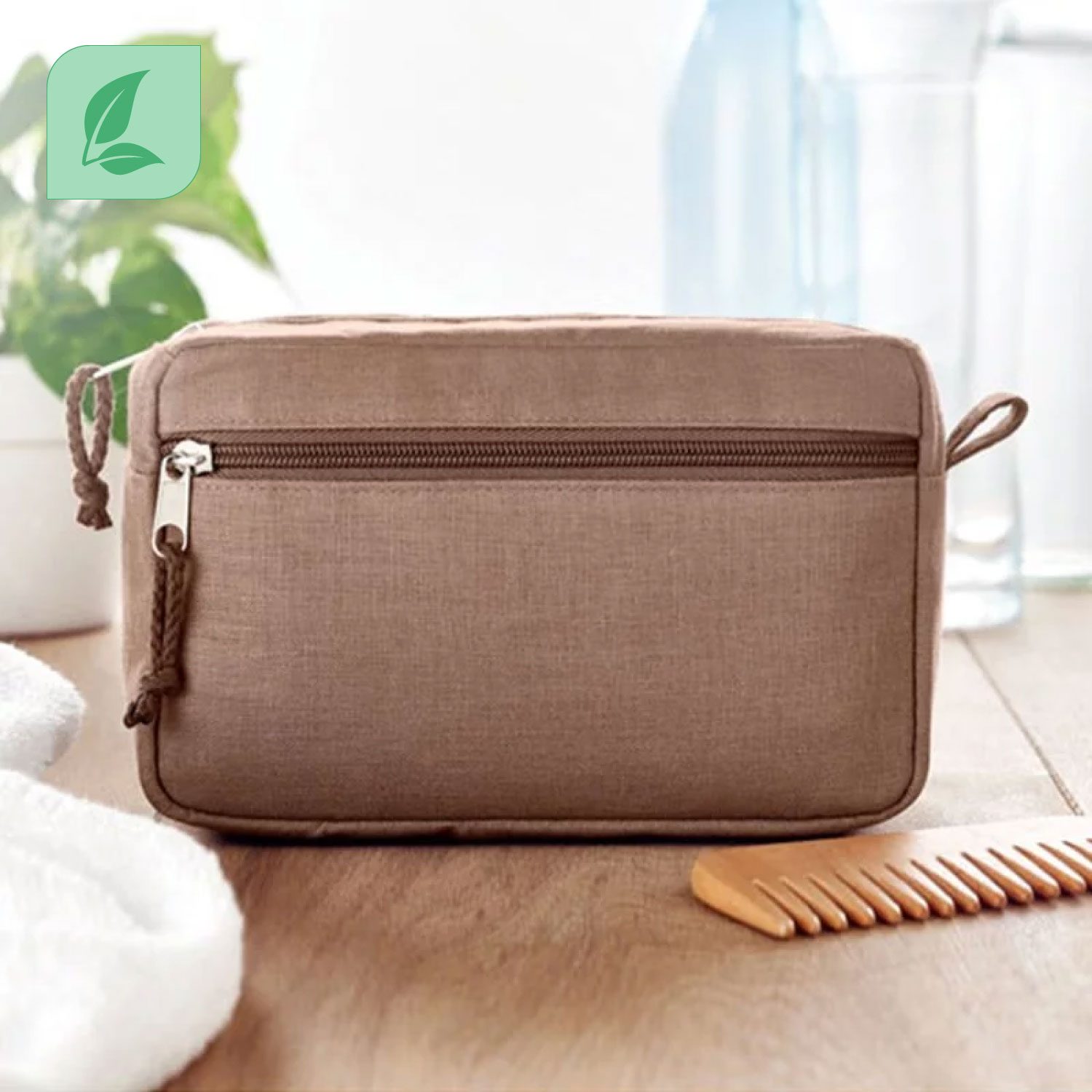 Trousse de toilette en chanvre