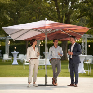 Parasol carré 2,5 m en aluminium personnalisable