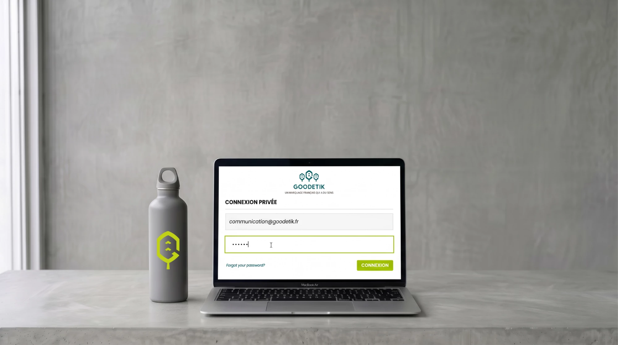 Connexion à la plateforme de dotation textile Goodetik