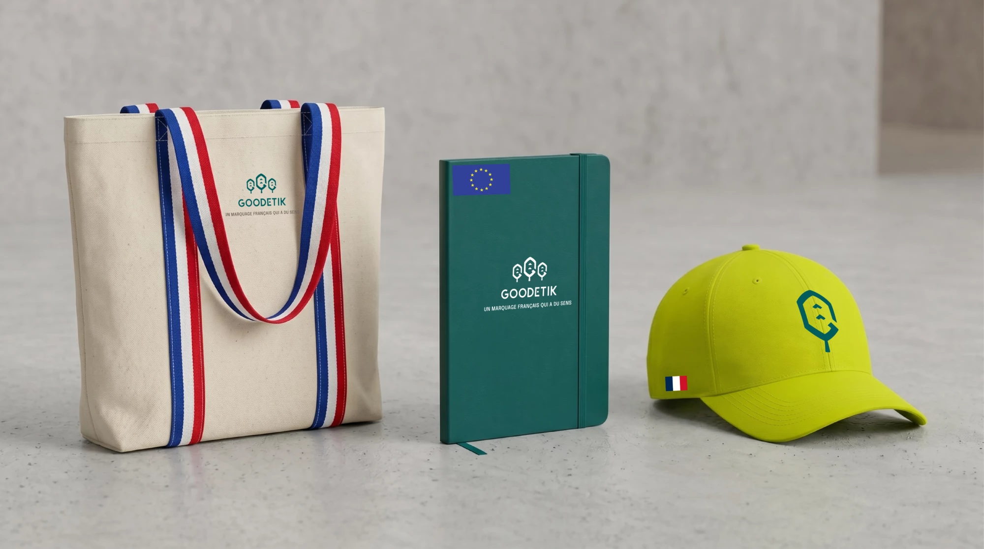Goodies écologiques France Europe personnalisables Goodetik